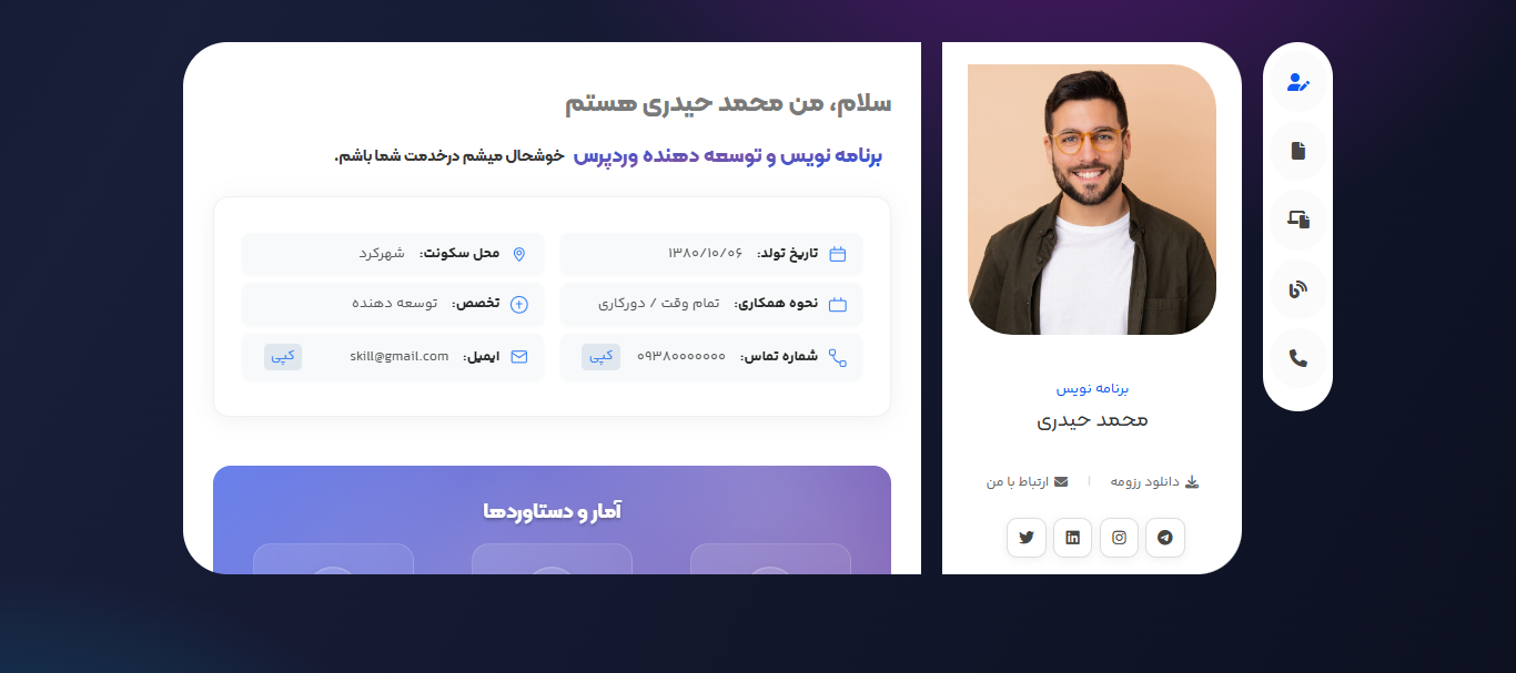 دموی برنامه نویس وب